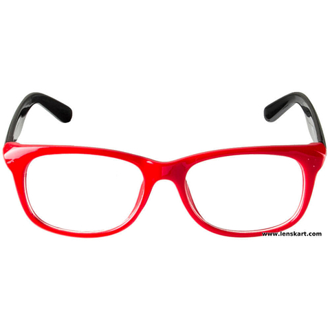 Buy Red Black Full Rim Square Shape Vincent Chase Classic Acetate