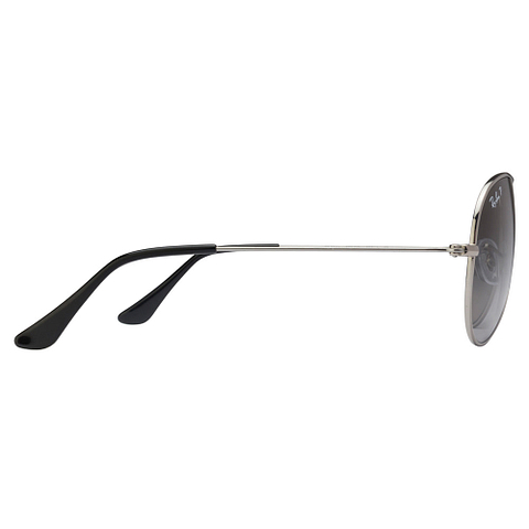 BRANDED Silver Full Rim Aviator left side