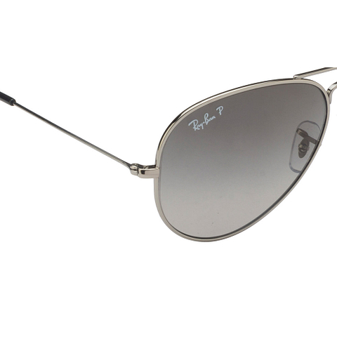 BRANDED Silver Full Rim Aviator right side
