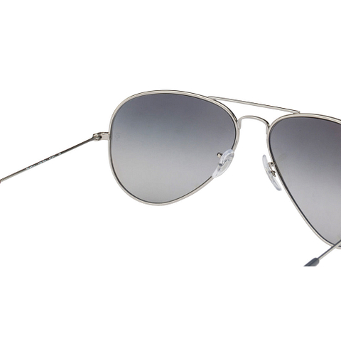 BRANDED Silver Full Rim Aviator left side