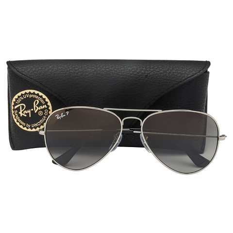 BRANDED Silver Full Rim Aviator right side