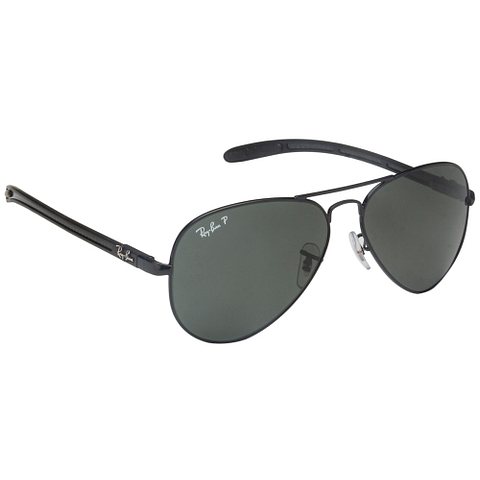 BRANDED Black Full Rim Aviator left side