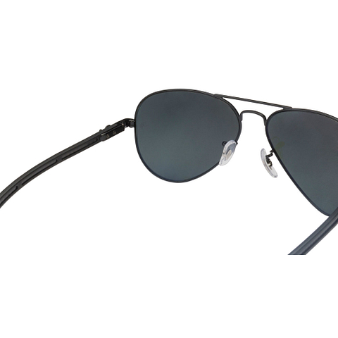 BRANDED Black Full Rim Aviator left side