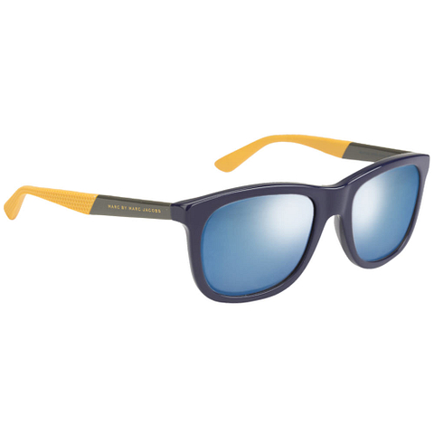 BRANDED Sky Blue Full Rim Square left side