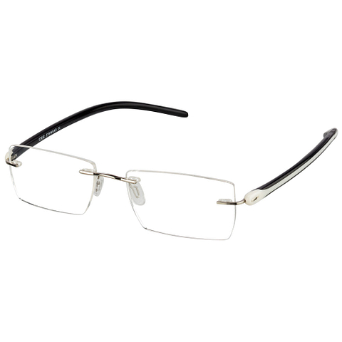 BRANDED Black Rimless Rectangle left side BRANDED Black Rimless Rectangle left side