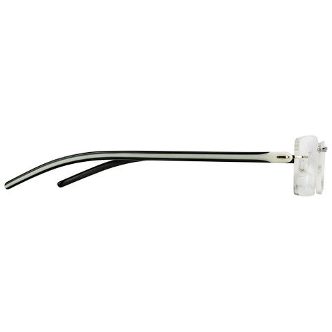 BRANDED Black Rimless Rectangle left side BRANDED Black Rimless Rectangle left side
