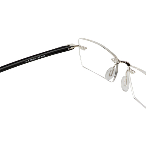 BRANDED Black Rimless Rectangle left side BRANDED Black Rimless Rectangle left side
