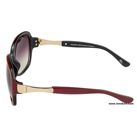 BRANDED Red Full Rim Round left side