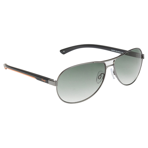 Vintage Mid Gunmetal Full Rim Aviator left side