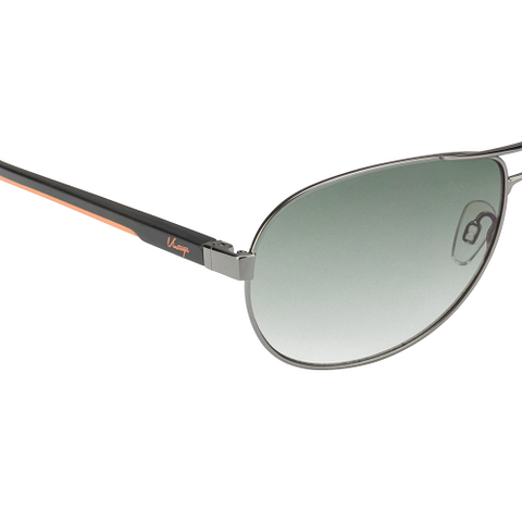 Vintage Mid Gunmetal Full Rim Aviator left side
