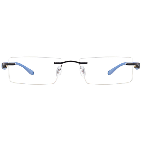 Tommy Style Black Blue Rimless Rectangle left side Tommy Style Black Blue Rimless Rectangle left side
