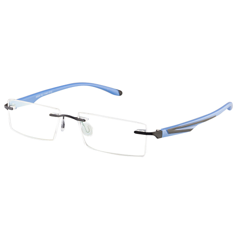 Tommy Style Black Blue Rimless Rectangle right side Tommy Style Black Blue Rimless Rectangle right side