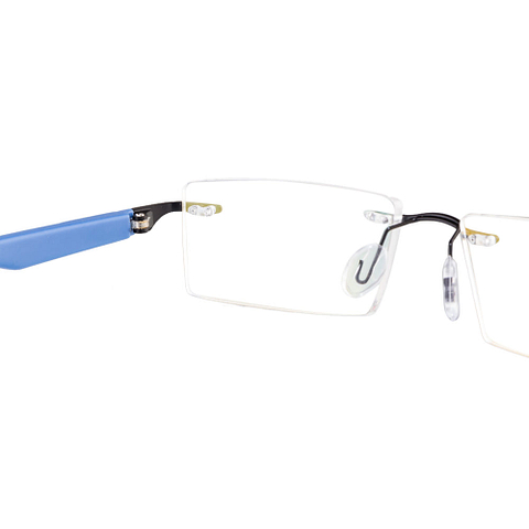 Tommy Style Black Blue Rimless Rectangle right side Tommy Style Black Blue Rimless Rectangle right side