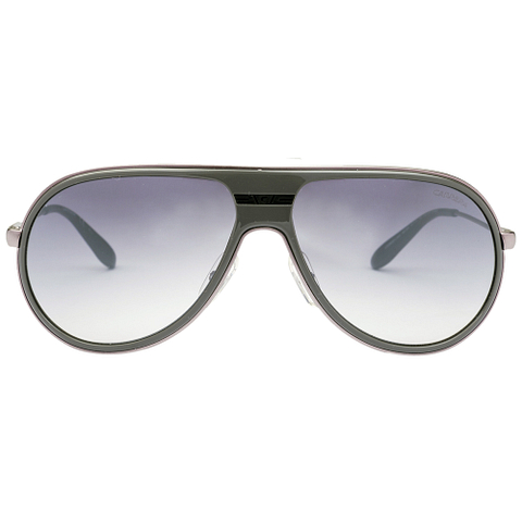 BRANDED Light Gray Full Rim Aviator left side