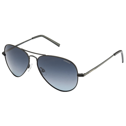 Polaroid Black Full Rim Aviator left side