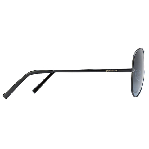Polaroid Black Full Rim Aviator left side