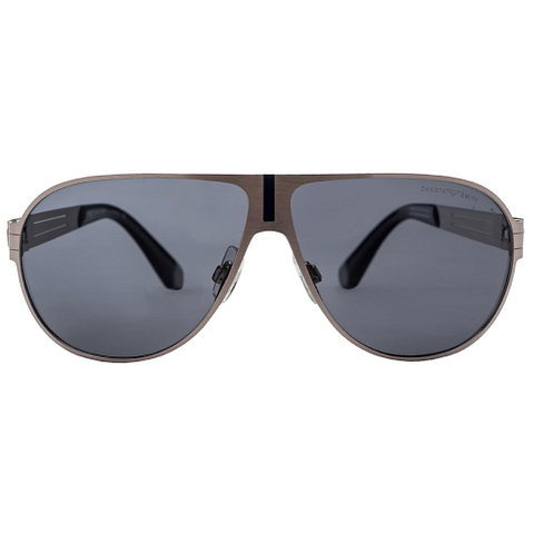 BRANDED Silver Full Rim Aviator left side