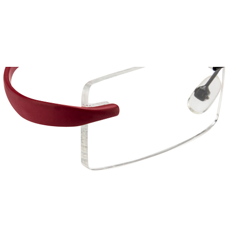 Vincent Chase Online Red Rimless Rectangle left side