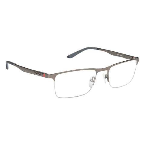 BRANDED Mid Gunmetal Half Rim Rectangle left side