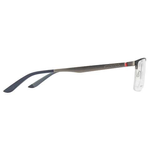 BRANDED Mid Gunmetal Half Rim Rectangle right side