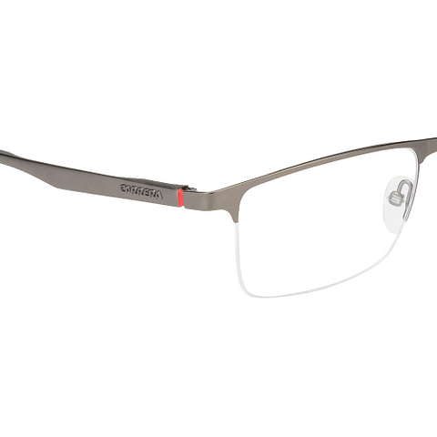 BRANDED Mid Gunmetal Half Rim Rectangle left side