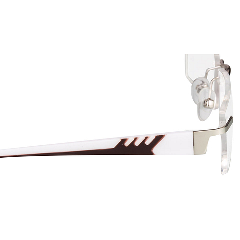 BRANDED Silver Rimless Rectangle left side BRANDED Silver Rimless Rectangle left side