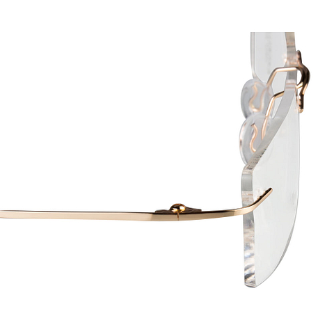 BRANDED Gold Rimless Rectangle right side