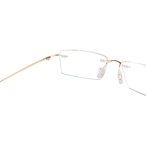 BRANDED Gold Rimless Rectangle left side