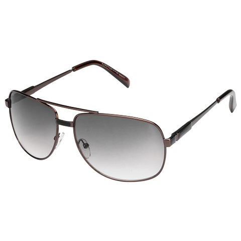 BRANDED Light Brown Full Rim Aviator right side