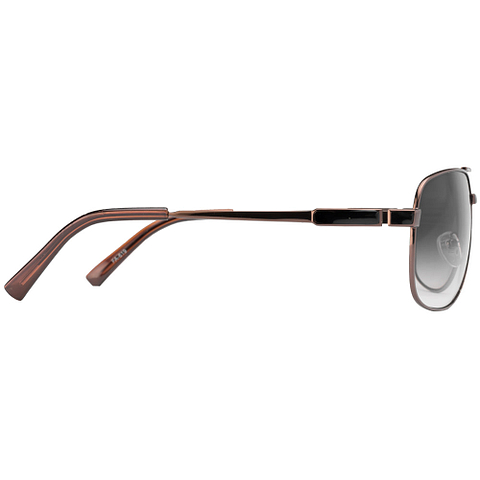 BRANDED Light Brown Full Rim Aviator right side