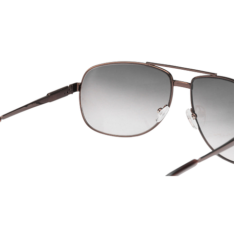BRANDED Light Brown Full Rim Aviator right side
