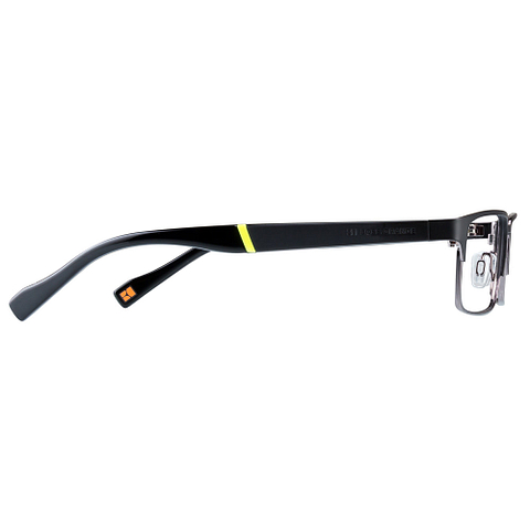BRANDED Dark Gunmetal Full Rim Rectangle left side