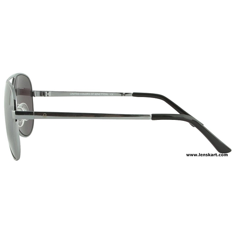 United Colors of Benetton Silver Full Rim Aviator right side