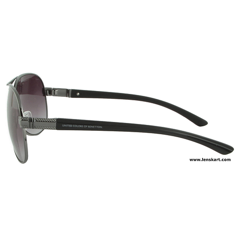 United Colors of Benetton Dark Gunmetal Full Rim Aviator right side