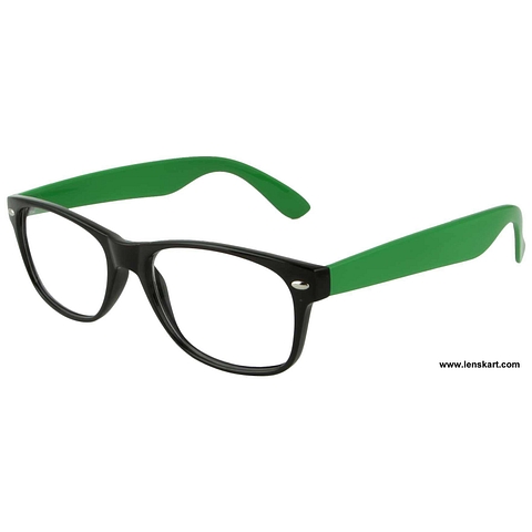 Buy Lenskart Square Shape 5032 Black Green Eyeglasses at