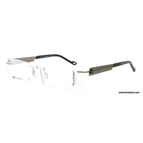 Lenskart Silver Rimless Rectangle left side