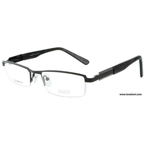 BRANDED Black Half Rim Rectangle right side