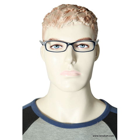Lenskart Sky Blue Full Rim Rectangle left side