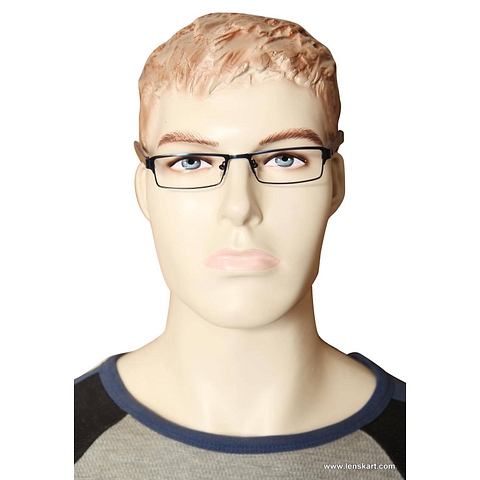 Lenskart Sky Blue Full Rim Rectangle left side