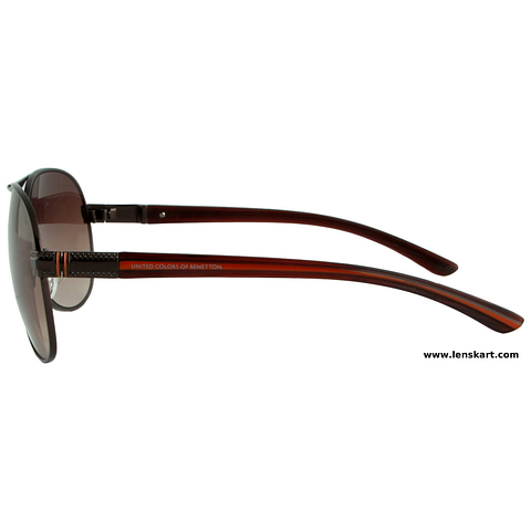 United Colors of Benetton Light Brown Full Rim Aviator right side