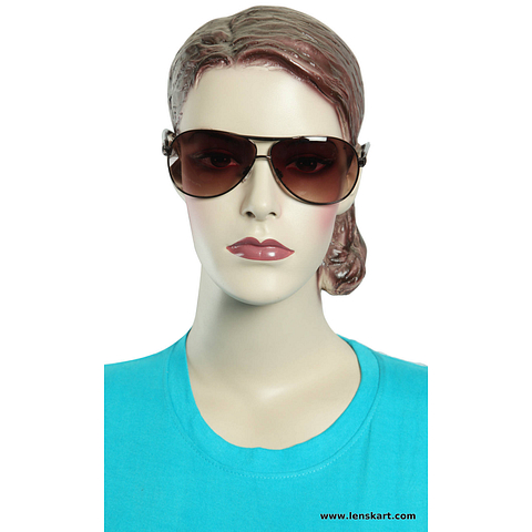 United Colors of Benetton Light Brown Full Rim Aviator right side