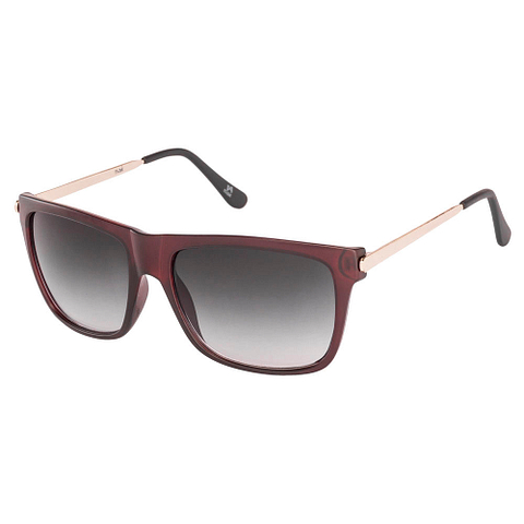 BRANDED Red Full Rim Square left side