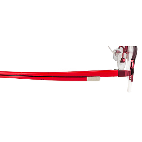 Lenskart Air Online Red Half Rim Rectangle left side