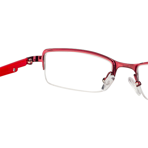 Lenskart Air Online Red Half Rim Rectangle right side