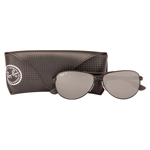 BRANDED Black Full Rim Aviator left side