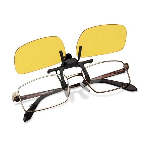 Vincent Chase Polarized Vincent Chase Clip-On CO4 Black Yellow Polarized Clip On Sunglasses left side