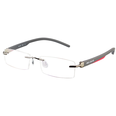 BRANDED Light Gray Rimless Rectangle left side