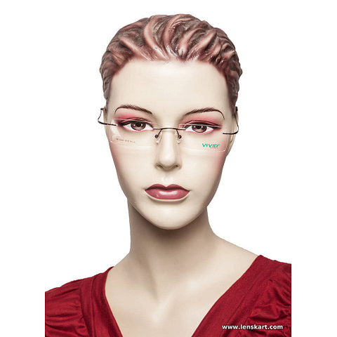 BRANDED  Rimless Rectangle left side