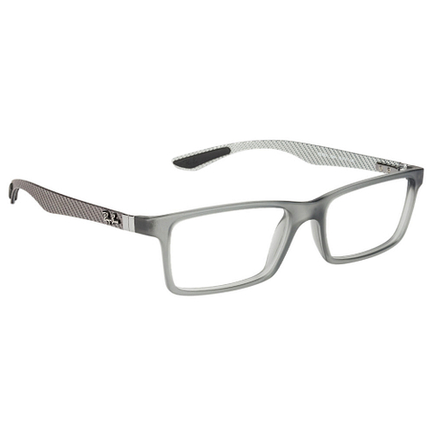 BRANDED Gray Transparent Full Rim Rectangle left side