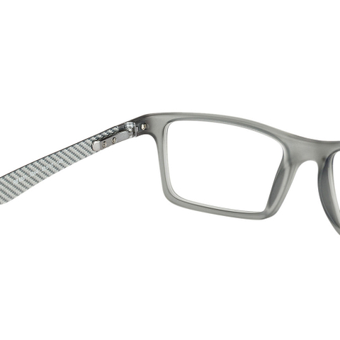 BRANDED Gray Transparent Full Rim Rectangle left side